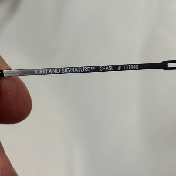 KIRKLAND SIGNATURE Chase #137840 57-16-140 EYEGLASSES PEWTER FRAMES, ITALY - Picture 5 of 7